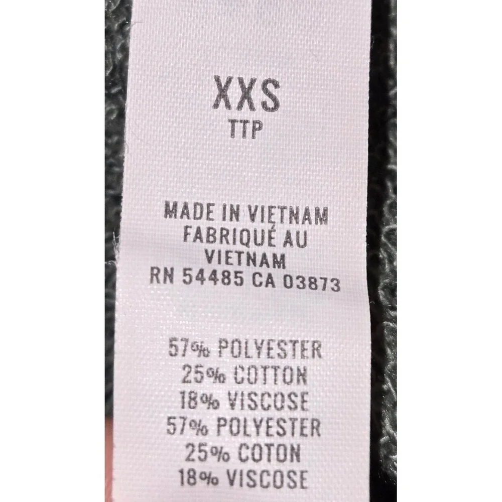 Aerie Women's Cropped Hoodie Sweatshirt SZ‎ XXS Green Raw Hem Long Sleeve - Picture 3 of 8